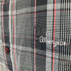 1990's Vintage Western Wrangler L/S Shirt Blue Red Check Sz L - OOAK - Phoenix Menswear
