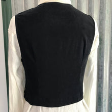 Load image into Gallery viewer, 1990&#39;s Vintage Women&#39;s Chenille Black Beige Tapestry Vest Sz L - OOAK - Phoenix Menswear