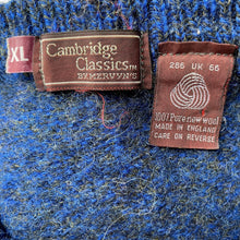 Load image into Gallery viewer, 1990&#39;s Vintage Wool Jumper Blue Purple Grey Black Yellow Made in England Sz XL - OOAK - Phoenix Menswear