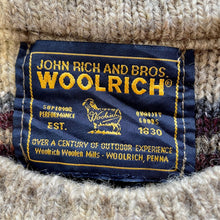 Load image into Gallery viewer, 1990&#39;s Vintage Woolrich Wool Jumper Blue Burgundy Beige Stripe Sz XL - OOAK - Phoenix Menswear