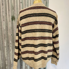 Load image into Gallery viewer, 1990&#39;s Vintage Woolrich Wool Jumper Blue Burgundy Beige Stripe Sz XL - OOAK - Phoenix Menswear
