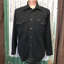 Load image into Gallery viewer, 1990&#39;s Vintage Wrangler Black Denim L/S Shirt Sz S - OOAK - Phoenix Menswear