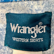 Load image into Gallery viewer, 1990&#39;s Vintage Wrangler Western L/S Shirt Eagle Print Blue Sz L - OOAK - Phoenix Menswear