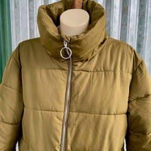 Load image into Gallery viewer, 1990&#39;s Woman&#39;s Vintage Puffer Bomber Jacket Khaki Sz S - OOAK - Phoenix Menswear