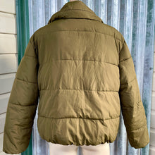 Load image into Gallery viewer, 1990&#39;s Woman&#39;s Vintage Puffer Bomber Jacket Khaki Sz S - OOAK - Phoenix Menswear