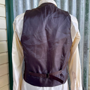 1990s Women's Vintage Brown Suede Vest Snaps Pockets Sz L - OOAK - Phoenix Menswear