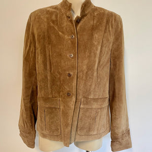 1990's Women's Vintage Suede Jacket Liz Claiborne Sz L - OOAK - Phoenix Menswear