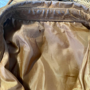 1990's Women's Vintage Tan Suede Shirt Dress Jacket Snaps Fully Lined Sz M - OOAK - Phoenix Menswear