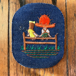 1970's Vintage Embroidered Denim Patch Friends - OOAK - Phoenix Menswear