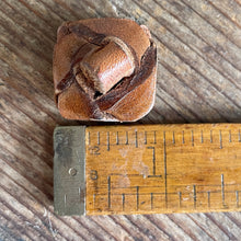 Load image into Gallery viewer, 1930&#39;s Handmade Leather Buttons Set of 3 Tan Vintage Square Unique 2.2 cm-7/8 inch - OOAK - Phoenix Menswear