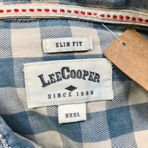 1980's Lee Cooper S/S Shirt Blue White Check Cotton Sz XL - OOAK - Phoenix Menswear