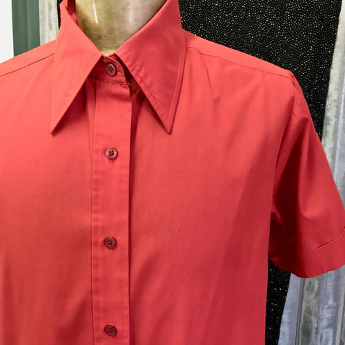 1970's Vintage Red S/S Shirt Sz XL - OOAK - Phoenix Menswear