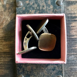 1970's Vintage Cufflinks Square Silver - OOAK - Phoenix Menswear