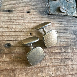 1970's Vintage Cufflinks Square Silver - OOAK - Phoenix Menswear