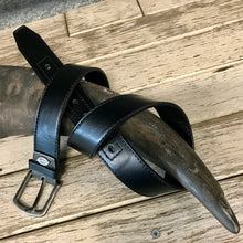 Load image into Gallery viewer, 1980&#39;s Dickies Vintage Black Leather Belt Sz M - OOAK - Phoenix Menswear