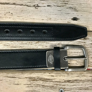 1980's Dickies Vintage Black Leather Belt Sz M - OOAK - Phoenix Menswear