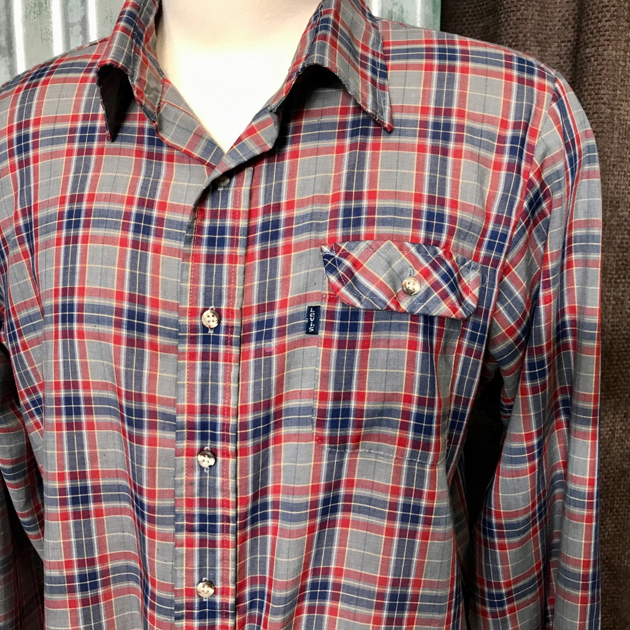 Vintage Men's Shirt - Navy - L