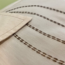 Load image into Gallery viewer, 1970s Vintage Cream &amp; Brown Embroidered Guayabera S/S Shirt Pockets Sz S - OOAK - Phoenix Menswear