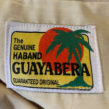 Load image into Gallery viewer, 1970s Vintage Cream &amp; Brown Embroidered Guayabera S/S Shirt Pockets Sz S - OOAK - Phoenix Menswear