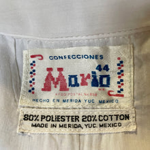 Load image into Gallery viewer, 1970s Vintage White Embroidered Floral Guayabera S/S Shirt Pockets Sz 3XL - OOAK - Phoenix Menswear