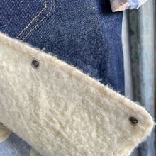 Load image into Gallery viewer, 1970s Vintage Blue Denim Vest Sherpa Lining Snaps Sz XL - OOAK - Phoenix Menswear