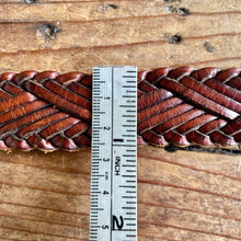 Load image into Gallery viewer, 1980&#39;s Brooks Brothers Vintage Plaited Leather Belt Brown Sz L - OOAK - Phoenix Menswear