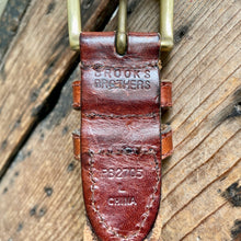 Load image into Gallery viewer, 1980&#39;s Brooks Brothers Vintage Plaited Leather Belt Brown Sz L - OOAK - Phoenix Menswear