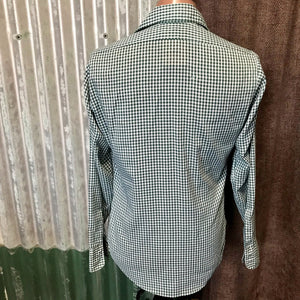 1970's Vintage Western Lee L/S Shirt Green Check Sz S - OOAK - Phoenix Menswear
