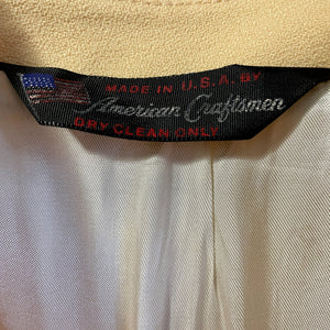 1970's Vintage Yellow Safari Jacket Retro Pockets Made in the USA Sz M - OOAK - Phoenix Menswear