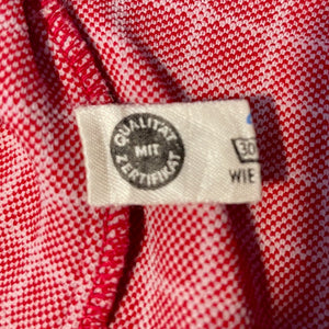 1970s Men's Vintage Swimming Trunks Retro Red White Check Sz M / L - OOAK - Phoenix Menswear
