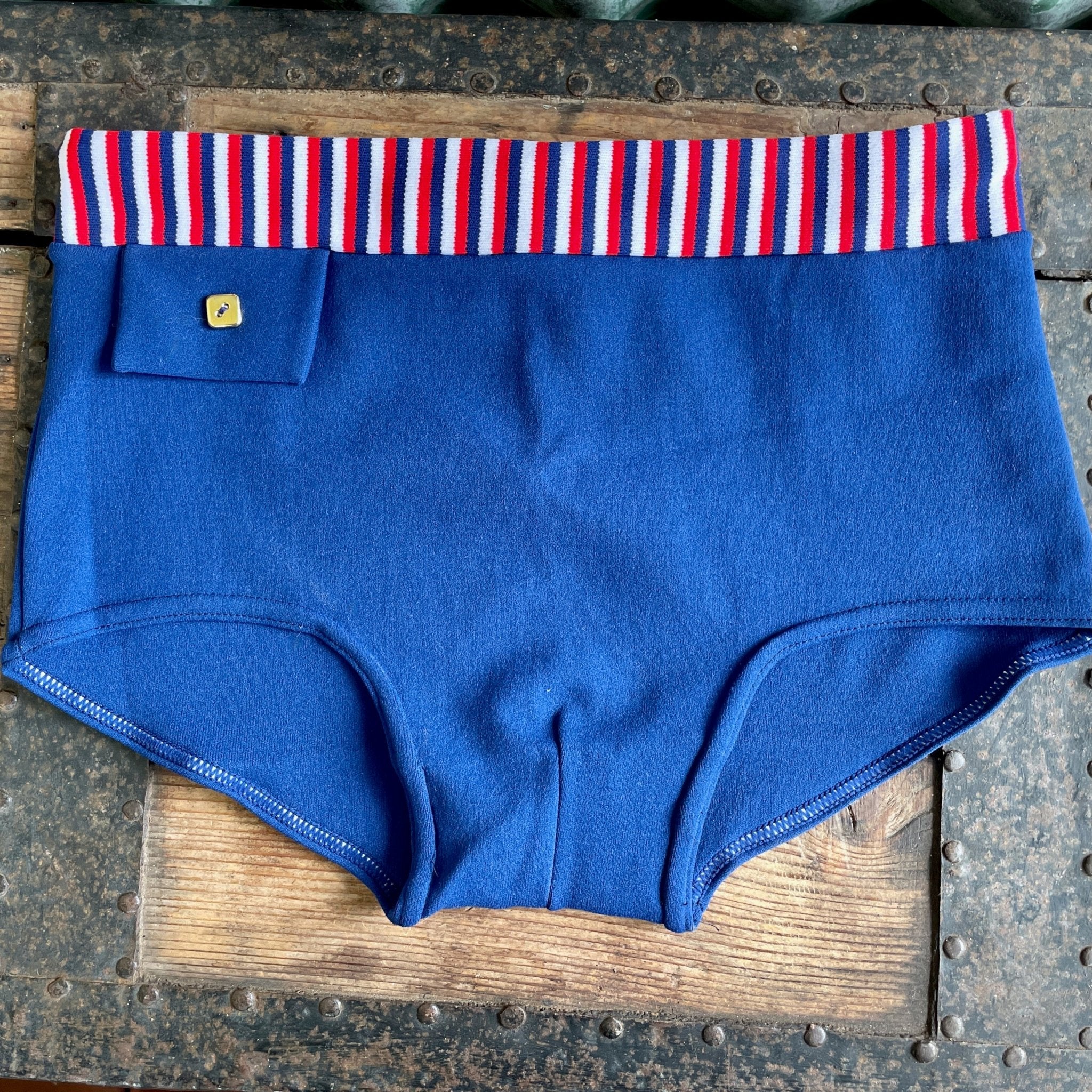 Vintage best sale swimming trunks