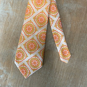 1970s Vintage Necktie in Iridescent Medallion Print - OOAK