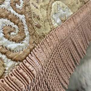 1970's Vintage Bed Cover Gold Medallion Fringed Queen / Double Bed Blanket - OOAK - Phoenix Menswear
