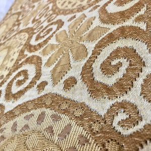 1970's Vintage Bed Cover Gold Medallion Fringed Queen / Double Bed Blanket - OOAK - Phoenix Menswear