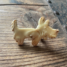 Load image into Gallery viewer, 1960&#39;s Scotty Dog Brooch Pin Miniature Bone Coloured Resin - OOAK - Phoenix Menswear