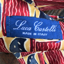 Load image into Gallery viewer, 1970&#39;s Vintage Necktie - Luca Castelli Made in Italy Navy Red - OOAK - Phoenix Menswear