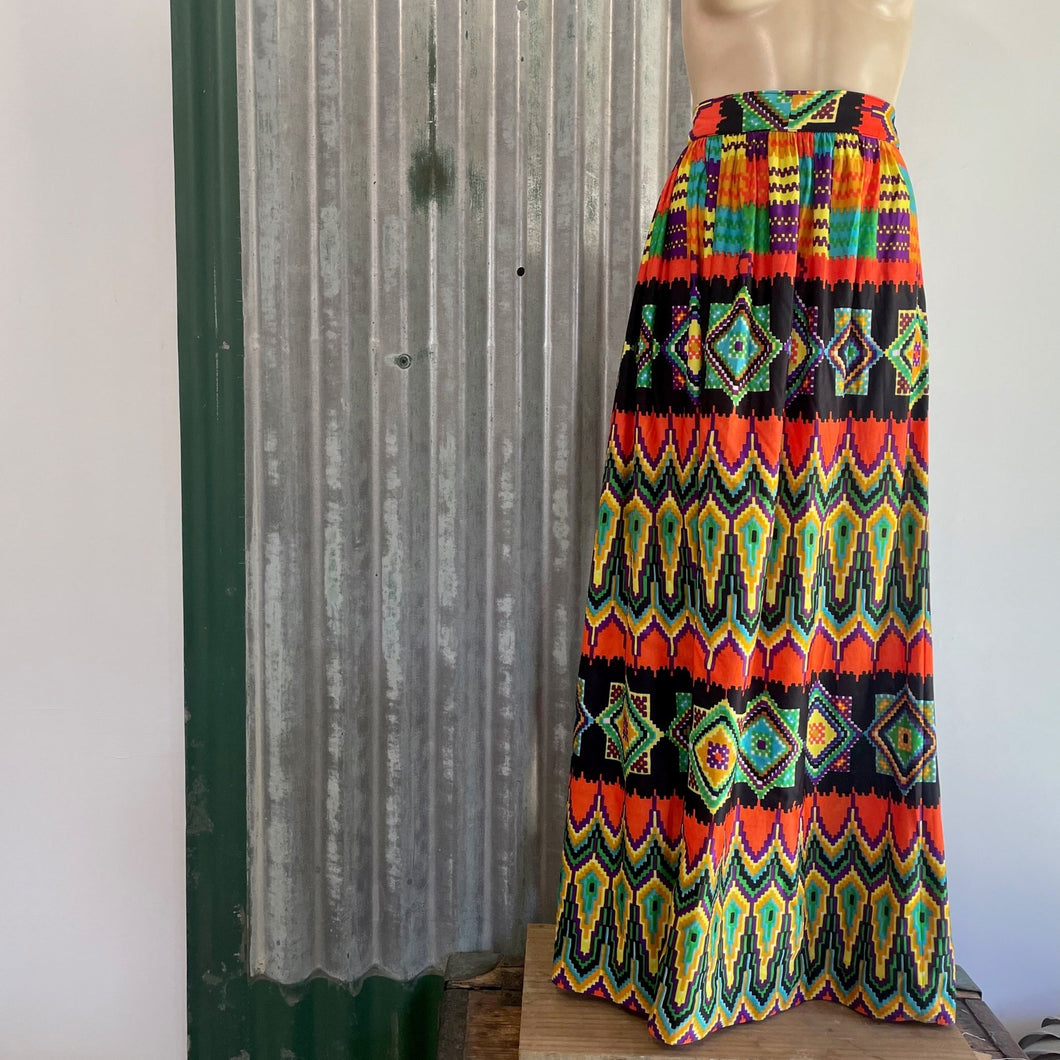 1970s top orange skirt