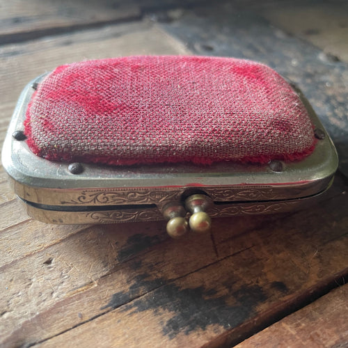 Antique Small Red Coin Change Purse 1800's Rare - OOAK - Phoenix Menswear