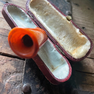 Antique Victorian Resin Pipe Cigarette Holder and Case 1800's Rare Unique Tobacciana - OOAK - Phoenix Menswear