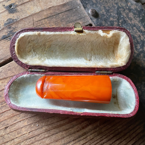 Antique Victorian Resin Pipe Cigarette Holder and Case 1800's Rare Unique Tobacciana - OOAK - Phoenix Menswear