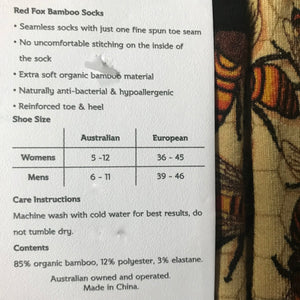 Bamboo Socks - Beehive - Size S/M - Phoenix Menswear