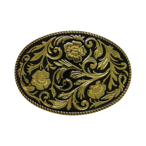 Belt Buckle - Oval Floral - Phoenix Menswear