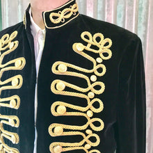 Load image into Gallery viewer, Black and Gold Rock Star Blazer - New - Phoenix Menswear