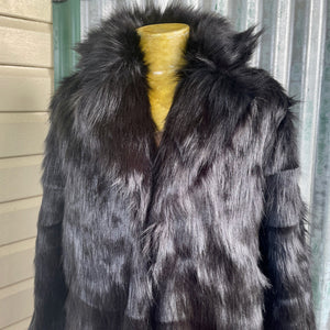 Black Fur Coat Lined - New - Phoenix Menswear