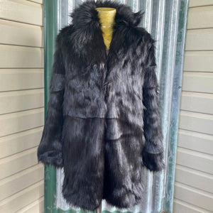 Black Fur Coat Lined - New - Phoenix Menswear