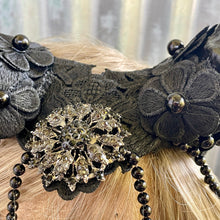 Load image into Gallery viewer, Black Gothic Horns Lace Beads - Phoenix Menswear