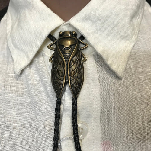 Bolo Tie - Antique Gold Cicada - Phoenix Menswear