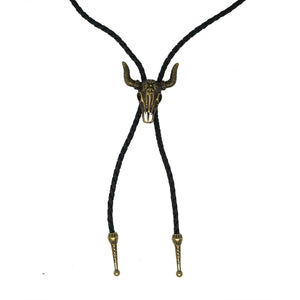 Bolo Tie - Brass Bulls Head - Phoenix Menswear