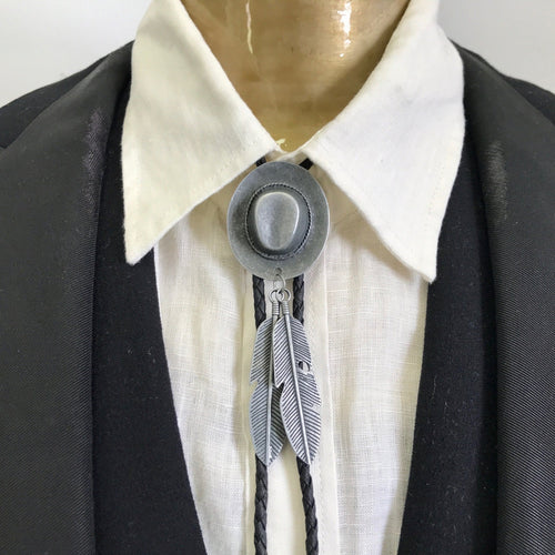 Bolo Tie - Silver Cowboy Hat Design - Phoenix Menswear