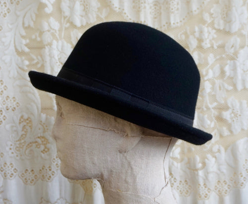 Bowler Hat Black Wool - Phoenix Menswear